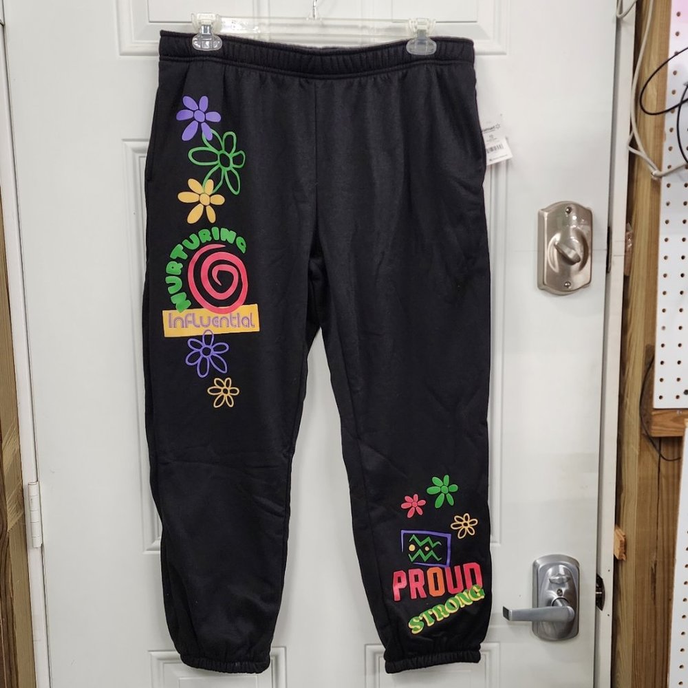 New Modern Lux Black Sweatpants - Nurturing Influential Proud Strong - XXL 19